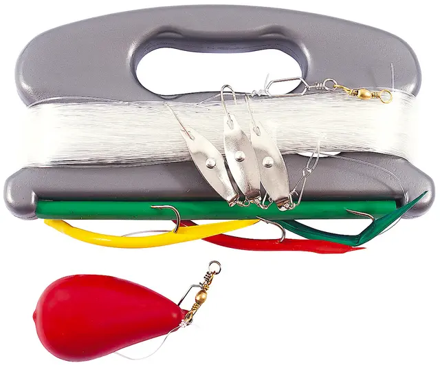 Kinetic Devilfish fiskeharpe 3stk gummimakk + 3 blanke rykk 