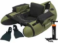 Kinetic Fish Hunter Belly Boat Pakke Pakke med båt, svømmeføtter og pumpe