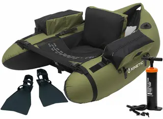 Kinetic Fish Hunter Belly Boat Pakke Pakke med b&#229;t, sv&#248;mmef&#248;tter og pumpe