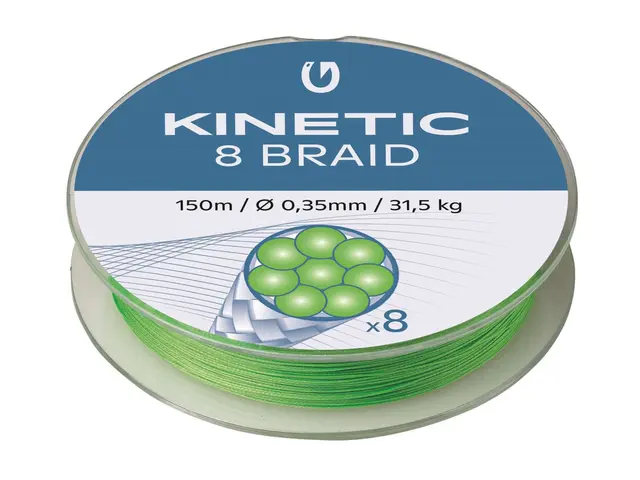 Kinetic 8 Braid 150m 0,12mm/9,6kg Fluo Green 