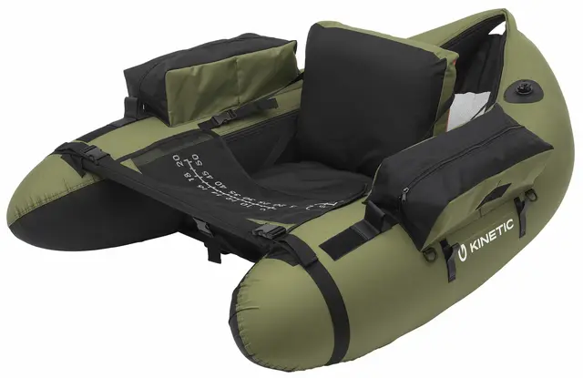 Kinetic Fish Hunter Belly Boat Pakke Pakke med båt, svømmeføtter og pumpe 