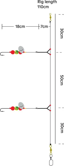 Kinetic Sabiki Scandic #1/0 Pearl/Blue 