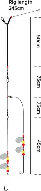 Kinetic Sabiki Sea Boom #1/0 Clown 