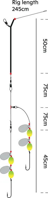 Kinetic Sabiki Sea Boom #1/0 Clown 