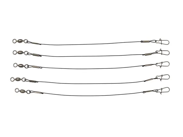 Kinetic Pike Leaders 65lbs 15cm Black 5-pack 