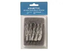 Kinetic Rykk Double Hook #4/0 Stainless/Red 5pcs