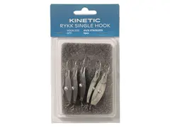 Kinetic Rykk Single Hook #4/0 Stainless/Red 5pcs