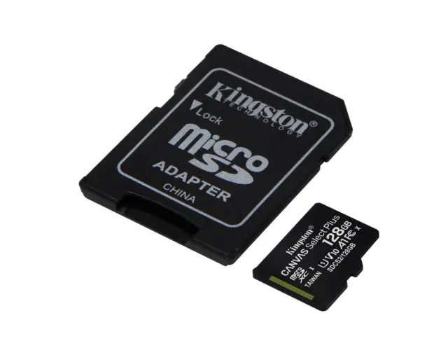 Kingston Canvas Select SDHC Kort 128GB Minnekort til viltkamera 