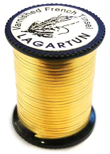 Lagartun Flat Metal Embossed Tinsel M Plisse Gold 