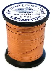 Lagartun Flat Metal Embossed Tinsel M Satin Copper
