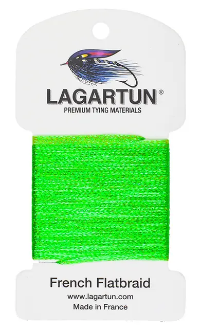 Lagartun Flatbraid Fluo Chartreuse 5mm bred 