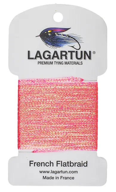 Lagartun Flatbraid Fluo Pink 5mm bred 