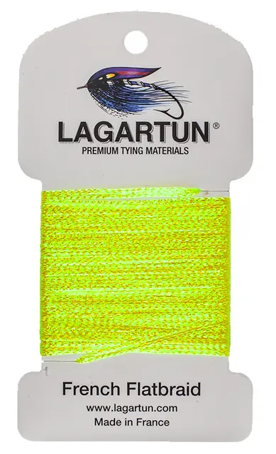 Lagartun Flatbraid Fluo Yellow 5mm bred 