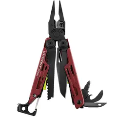 Leatherman Signal m/taske R&#248;d Multiverkt&#248;y, Inneholder 19 verkt&#248;y