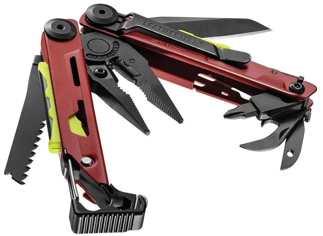 Leatherman Signal m/taske Rød Multiverktøy, Inneholder 19 verktøy 