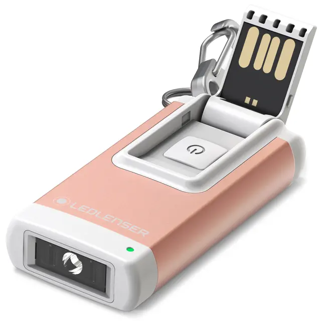 LED Lenser K4R nøkkelringlykt Rose Gold Oppladbar med hele 120 lumen 