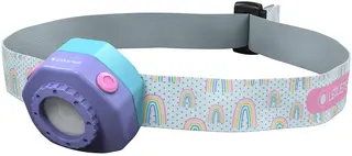 Ledlenser Kidled 4R 40lm Purple ES Oppladbar hodelykt til barn