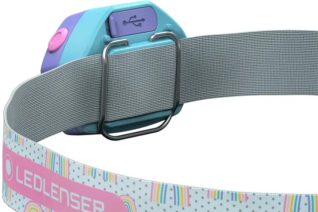 Ledlenser Kidled 4R 40lm Purple ES Oppladbar hodelykt til barn 