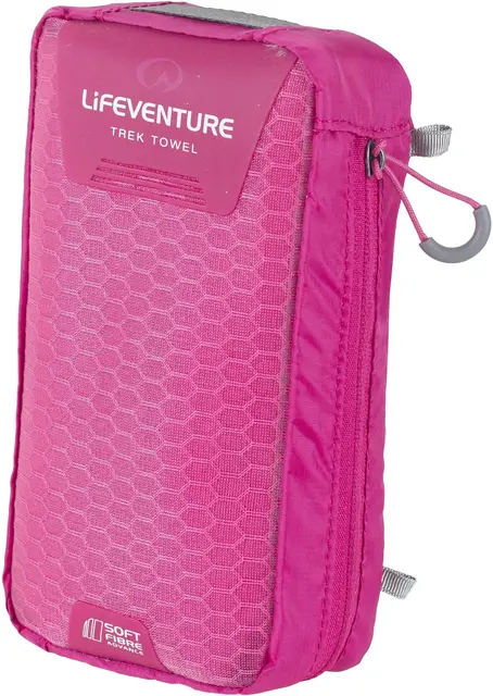 Lifeventure Soft Fibre Trek Towel L Kompakt turhåndkle, Rosa 