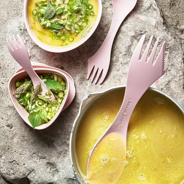 Light My Fire Spork Large Serving Skje, kniv og gaffel i ett, Sandygreen 