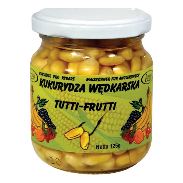 Lorpio Corn Flavoured In Juice 125g Aromatisk attraktor, tutti frutti 