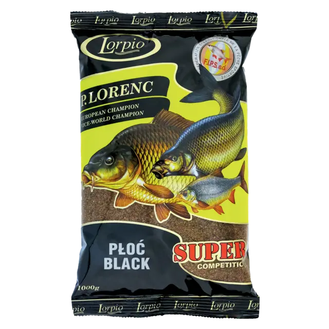 Lorpio Groundbait Super 1kg Roach Black Meitefor 