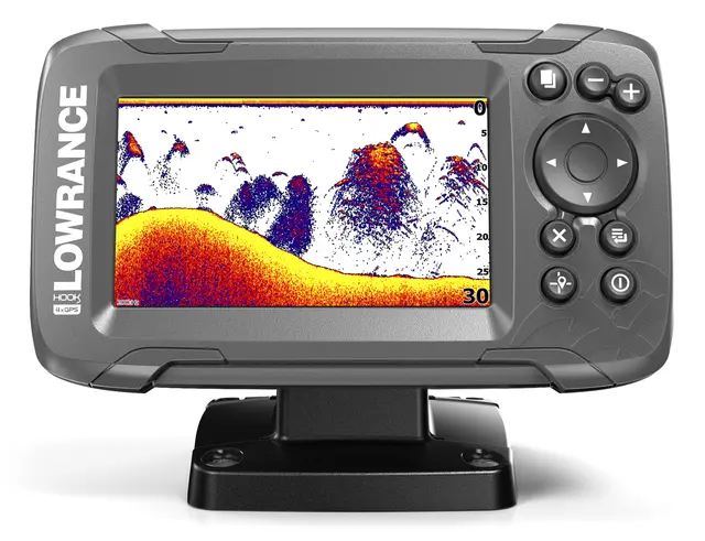 Lowrance Hook2 4X ekkolodd, GPS 4" skjerm, Bullet svinger 