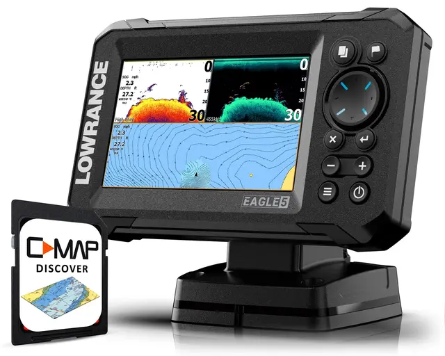 Lowrance Eagle 5" 83/200 HDI med kart med C-map til 50% rabatt (verdi 890,-) 