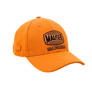 Mauser Canvas Cap Blaze Orange Slitesterk caps med Mauser logo