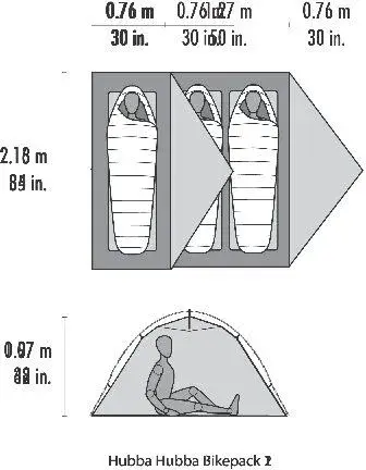 MSR Hubba Hubba Bikepack 2P Sykkeltelt for 2 personer 
