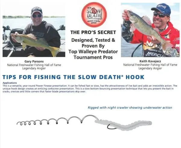 Mustad Slow Death 33862NP-BR #4 Perfekt til børstemark 10 stk 