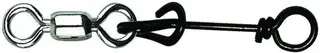 Mustad Crane Swivel w/Fastach Clip Kraftig swivel med klips