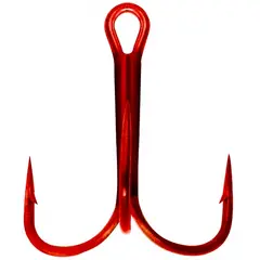 Mustad TR58NP-RB Treblekrok #8 Ultra Point r&#248;d  treblekrok - 6stk