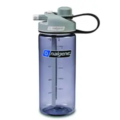 Nalgene Multidrink Sustain Grey 0,6 L Allsidig drikkeflaske med to drikkem&#229;ter