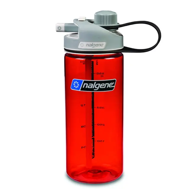 Nalgene Multidrink Sustain Red 0,6 L Allsidig drikkeflaske med to drikkemåter 