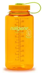 Nalgene 1L Wide Mouth Sustain Clementine 1 liter drikkeflaske med vid &#229;pning