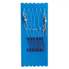 S&#248;lvkroken Hekle med r&#248;d krok str. 1 6 opphengere / 3,9m / 0,60mm