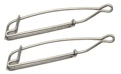 Scotty 1155 Stackerklemme Nickel/S&#248;lv 2 stk Trolling Snaps. Large