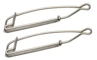 Scotty 1155 Stackerklemme Nickel/S&#248;lv 2 stk Trolling Snaps. Large