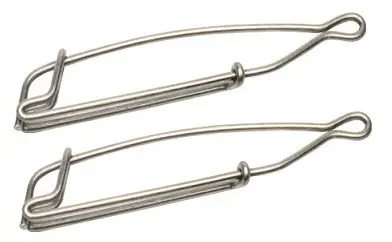 Scotty 1155 Stackerklemme Nickel/Sølv 2 stk Trolling Snaps. Large 