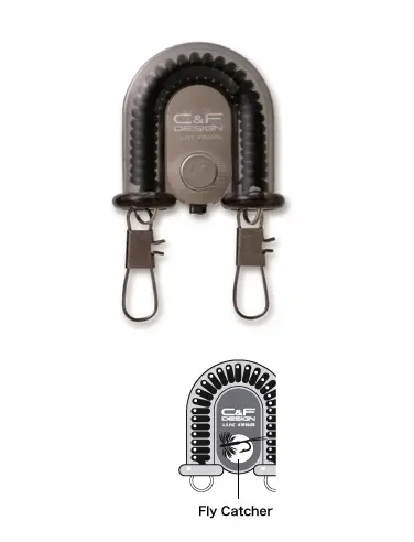 C&F 2-in-1 Retractor w/Fly Catcher Black CFA-70WF 