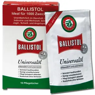 Ballistol Oljeserviett (vipes) 10-pk Universaloljen i geniale v&#229;tservietter