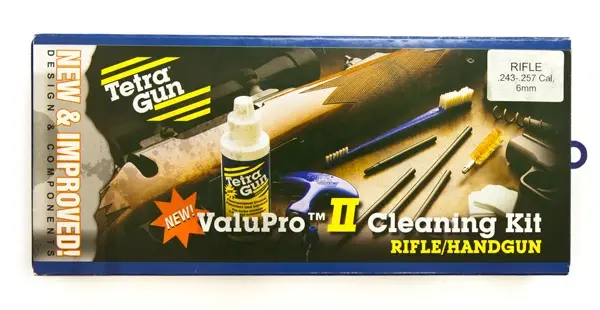 TetraGun Pussesett Kal. 243/6mm Rifle Stang, Lapper, Børste, Øye, Olje og Fett 