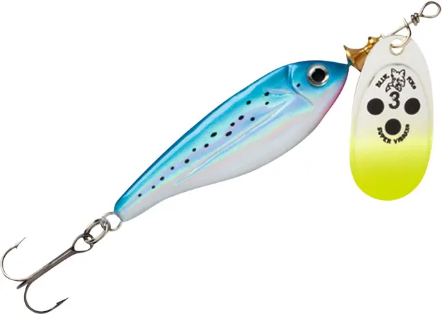 Blue Fox Vibrax Minnow Super 9g SB Kjøp 8 spinnere få en gratis slukboks 
