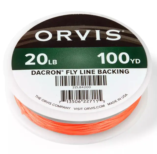 Orvis Dacron Backing 20lbs 100yds Svært slitesterk og lett synlig 