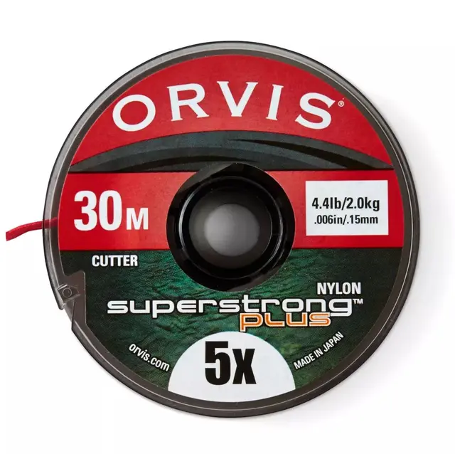 Orvis Super Strong Plus Tippet 0,11mm/7x Krystallklart, slitesterkt og knutesterk 