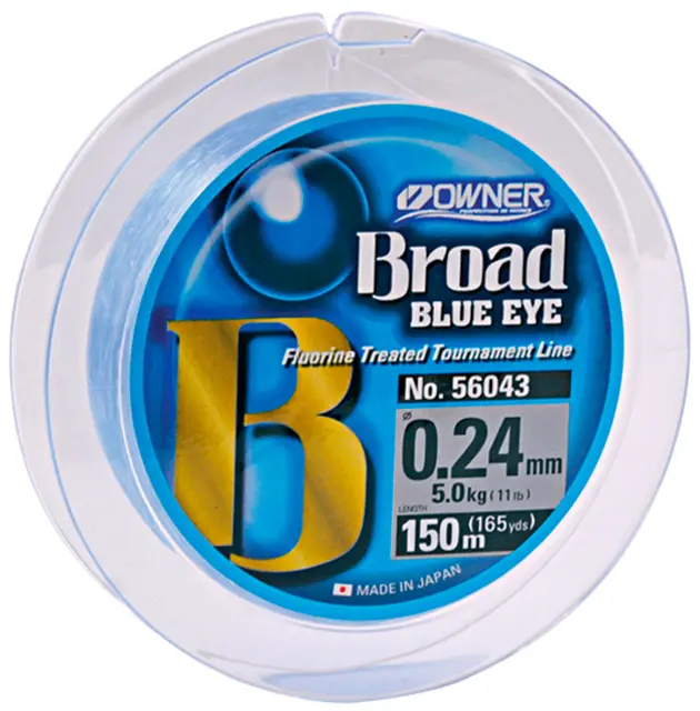 Owner Broad Blue Eye 300m 0,16mm Fluoimpregnert Hi-Tech monofil sene 