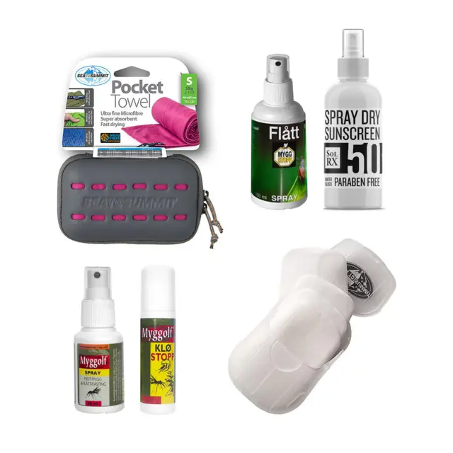 Sommerpakke hygiene/insekt Alt du tenger av hygiene på tur 