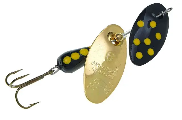 Panther Martin DualFlash Black/Gold 18g Spinner med dobbel vibrasjon 