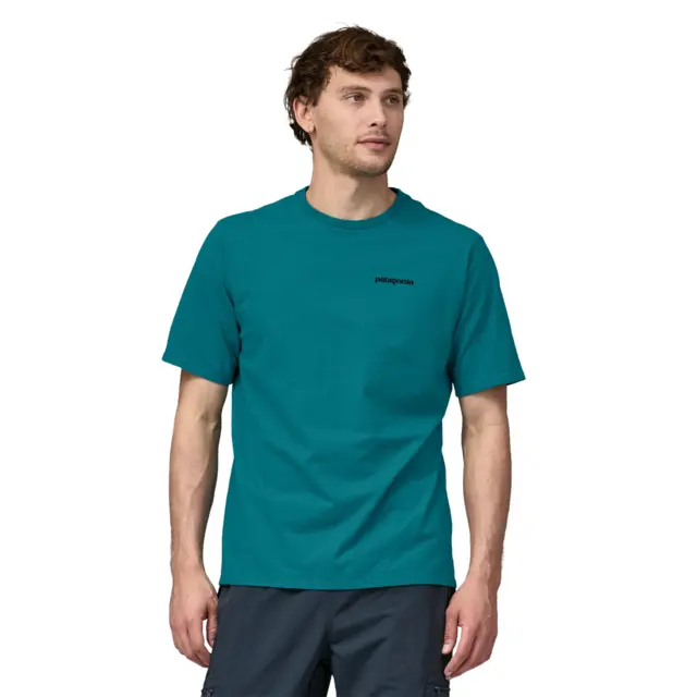 Patagonia M P-6 Logo Responsibili-Tee S Belay Blue T-skjorte med patagonia logo 
